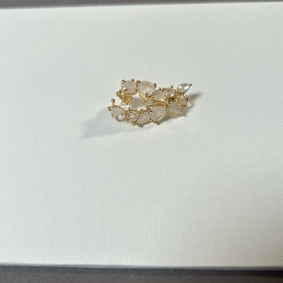 Moonstone ear climber earrings - Picture 7 of 7